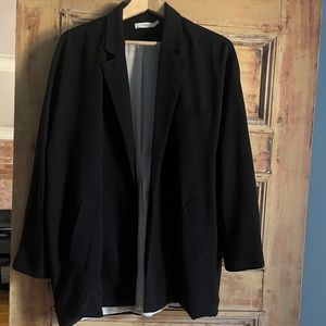 Lush oversized open blazer